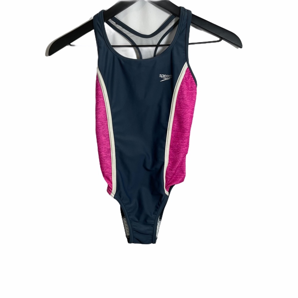 Speedo | Gray & Pink One Piece Swimsuit